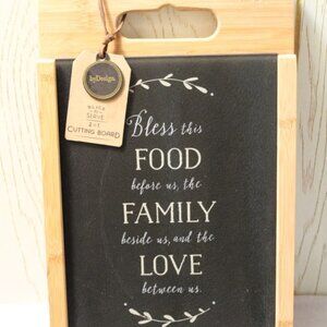 Demdaco Glass & Bamboo Cutting Board - New with Tags